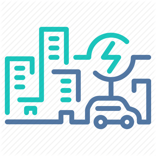 Car, City, Electric, Energy, Grid, Power, Smart Icon