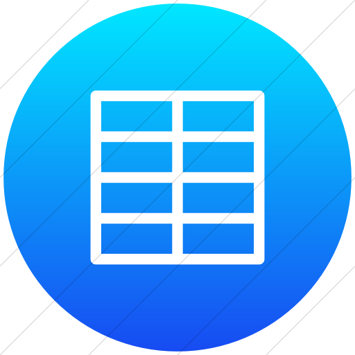 Flat Circle White On Ios Blue Gradient Layouts Outline