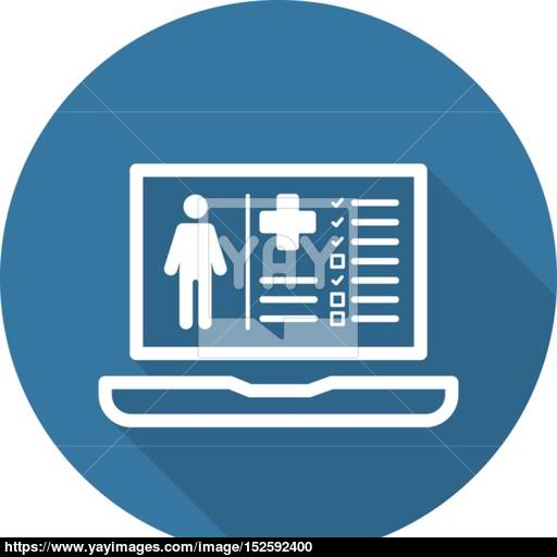Patient Medical Record Icon Flat Design Vector
