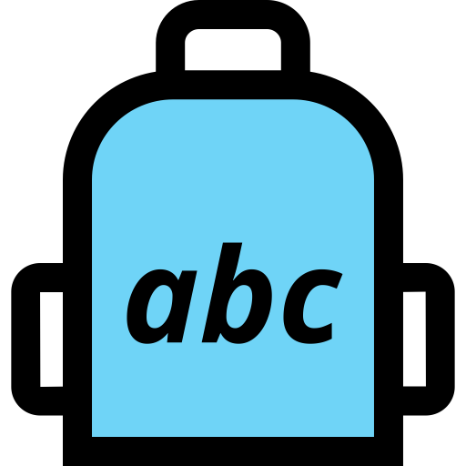School, Abc, Education, Backpack, Elementary Icon