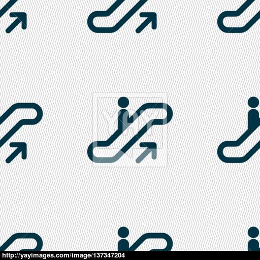 Elevator, Escalator, Staircase Icon Sign Seamless Pattern