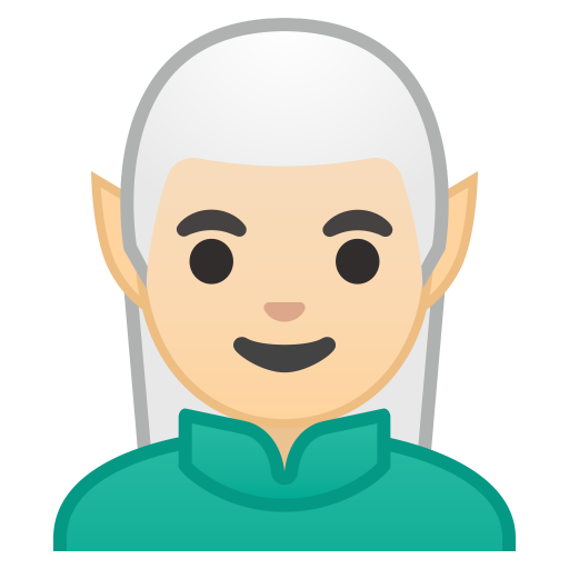 Man Elf Light Skin Tone Icon Noto Emoji People Stories Iconset