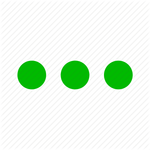Continue, Dot, Dots, Ellipsis, Green, List, Menu Icon