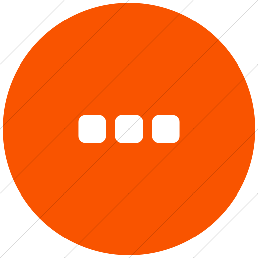 Flat Circle White On Orange Bootstrap Font Awesome