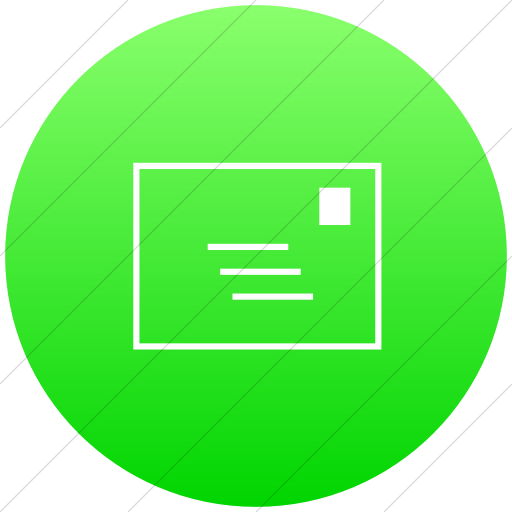 Flat Circle White On Ios Neon Green Gradient Classica