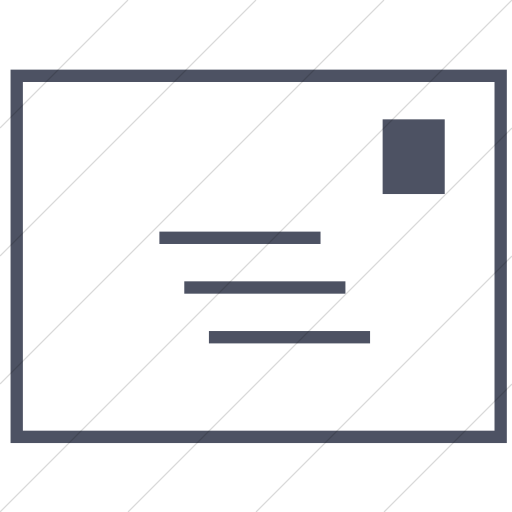 Simple Blue Gray Classica Email Icon