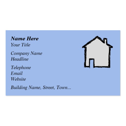 House Icon Business Card Templates Bizcardstudio