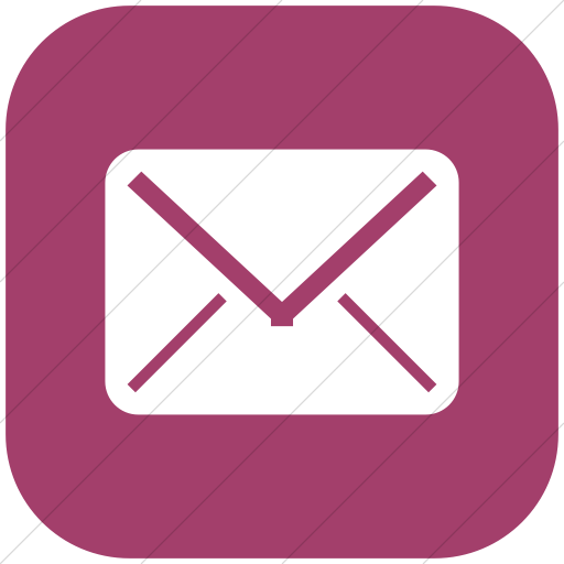 Flat Rounded Square White On Pink Broccolidry Email Icon