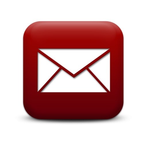 Email Simple Red Square Icon Business Envelope