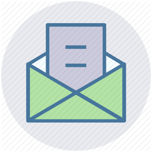 Open Envelope With Letter Icon Vector Filled Flat Sign Solid