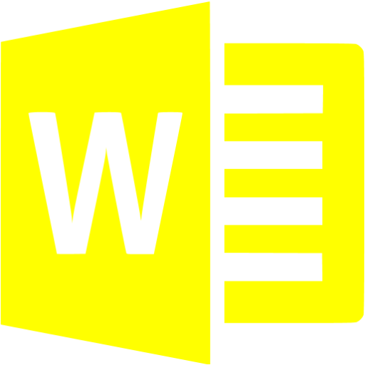 Yellow Microsoft Word Icon