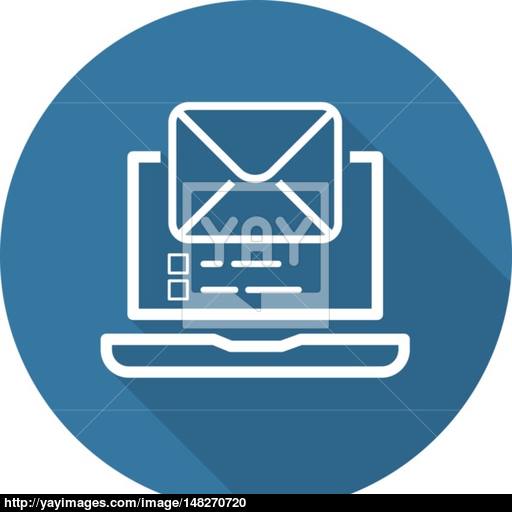 Email Marketing Icon Flat Design Vector