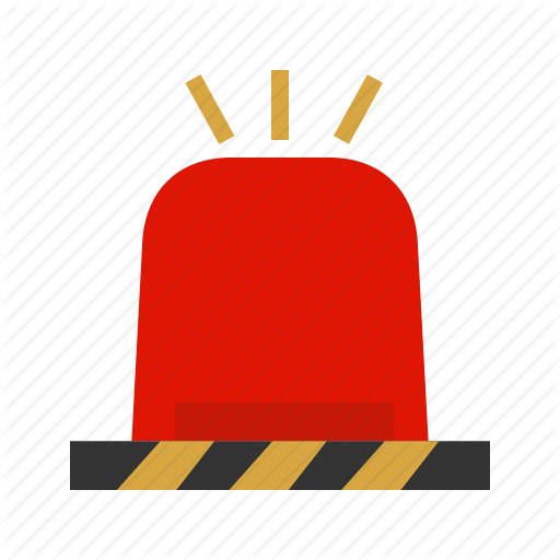 Alert, Blue, Emergency, Light, Police, Red, Siren Icon
