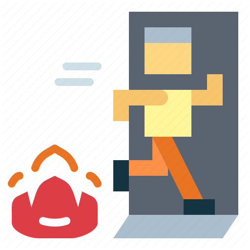 Emergency, Exit, Fire, Security Icon