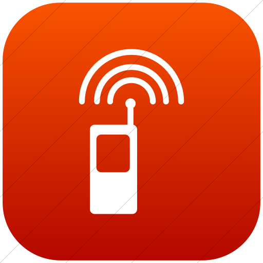 Flat Rounded Square White On Red Gradient Ocha