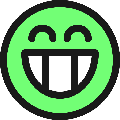 Flat Grin Smiley Emotion Icon Emoticon Clipart