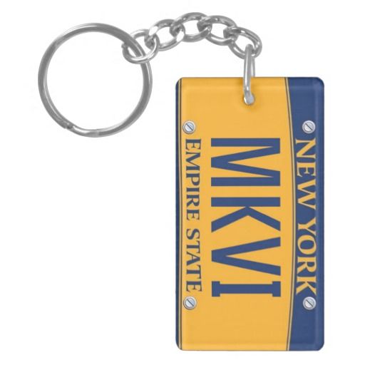 New York Empire State License Plate Keychain Mkvi