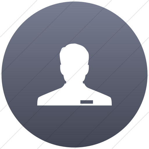 Flat Circle White On Blue Gray Gradient Raphael