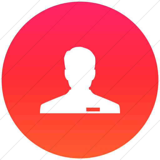 Flat Circle White On Ios Orange Gradient Raphael