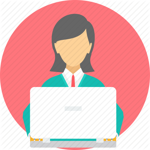 Business, Employee, Female, Lady, Laptop, Woman Icon
