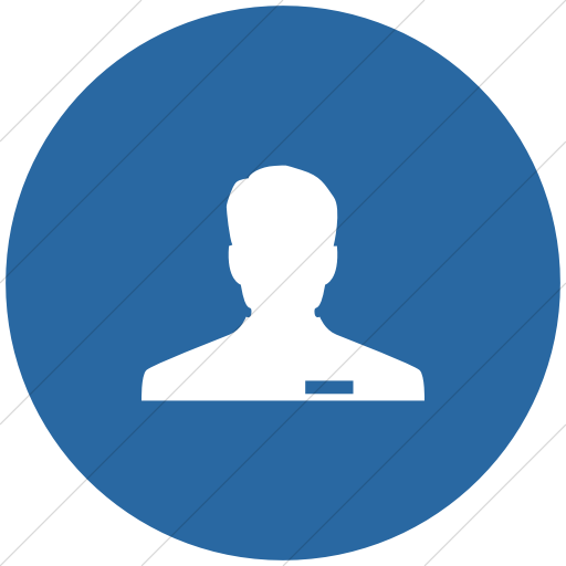 Flat Circle White On Blue Raphael Employee Icon
