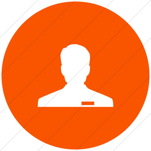 Flat Circle White On Orange Raphael Employee Icon