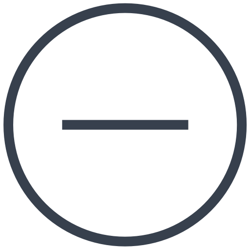 Close, Delete, Empty, Less, Minus, Remove, Subtract Icon