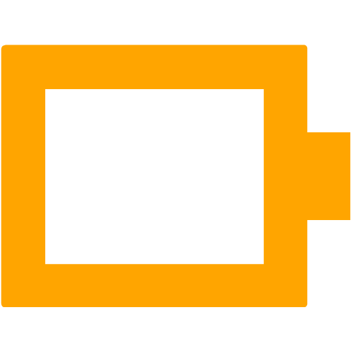 Orange Battery Empty Icon