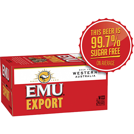 Emu Export Carton Bottles
