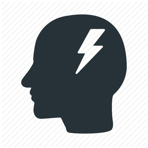 Brain, Energy, Head, Human, Lightning, Power Icon