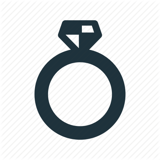 Diamond, Engagement, Ring Icon