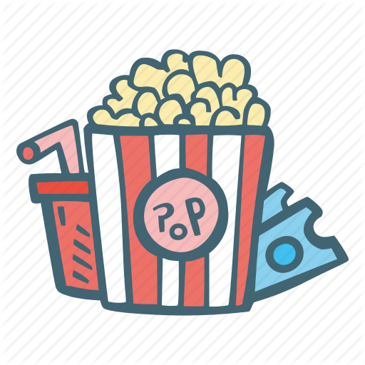 Cinema, Entertainment, Movie, Movies, Popcorn Icon
