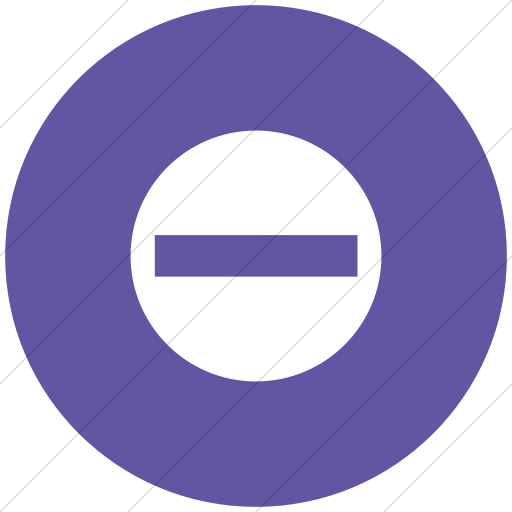 Flat Circle White On Purple Aiga No Entry Icon