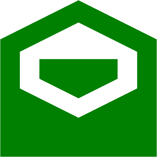 Green Envelope Open Icon