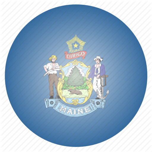 Flag, Maine, State, Us Icon