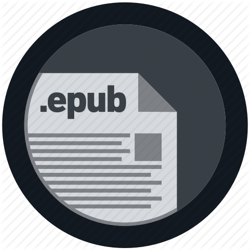 Document, Epub, Extension, File, Format, Round, Roundettes Icon