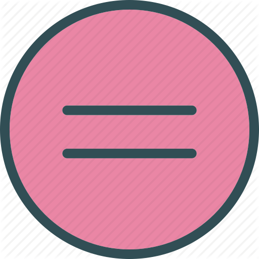 Circle, Equal, Sign Icon