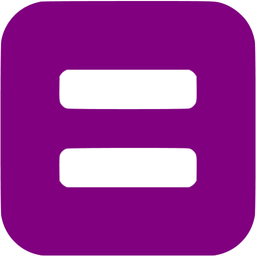 Purple Equal Sign Icon