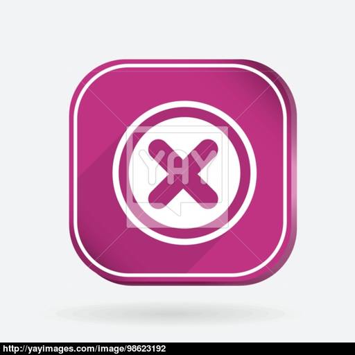 Erase Character Color Square Icon Vector