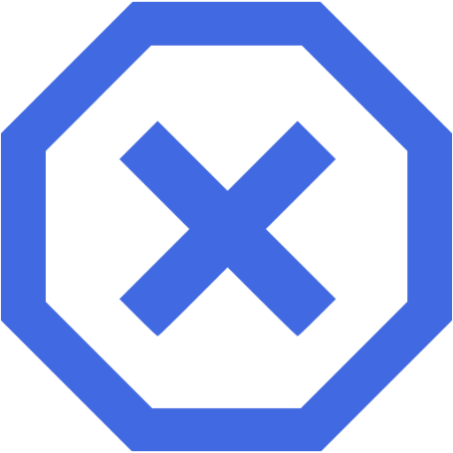 Royal Blue Error Icon