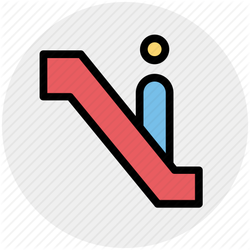 Escalator, Level, Lift, Staircase, Stairs, Up Icon