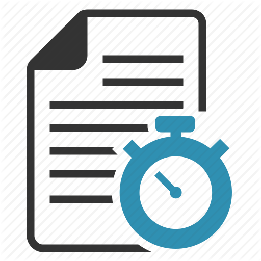 Document, Estimates, Recoreds, Timer Icon