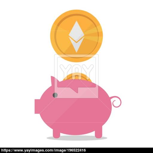 Earnings Ethereum Icon In Trendy Flat Style Isolated On White