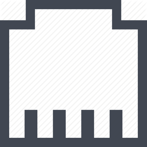 Cable, Ethernet, Extension, Jack Icon