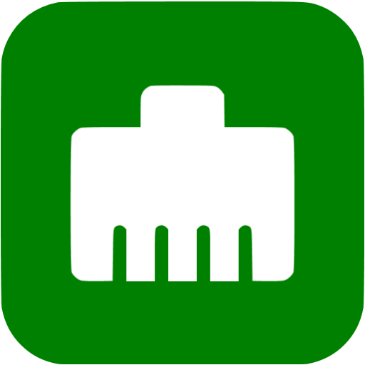Green Ethernet On Icon
