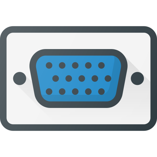Vga, Port, Cable, Plug, Video Icon Free Of Free Set Color Outline
