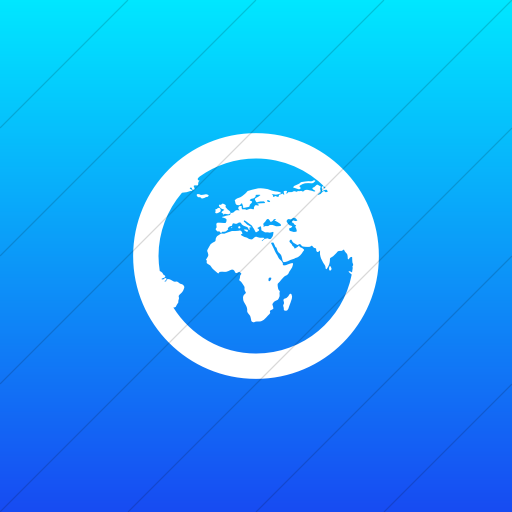 Flat Square White On Ios Blue Gradient Raphael Globe