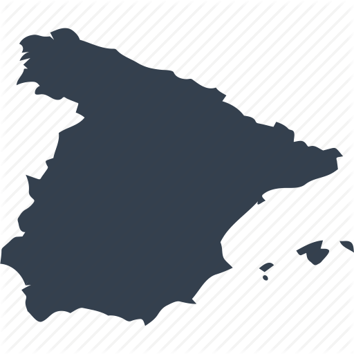 Europe, Map, Spain, World Icon