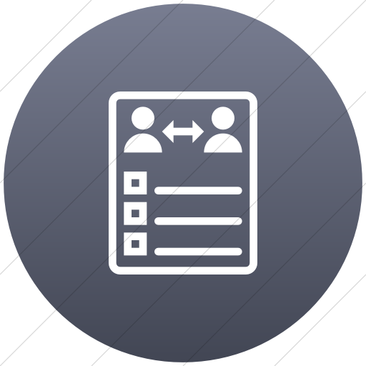 Flat Circle White On Blue Gray Gradient Iconathon Peer
