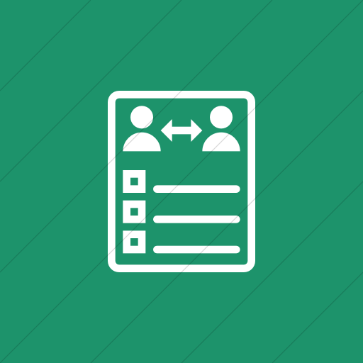 Flat Square White On Aqua Iconathon Peer Evaluation Icon
